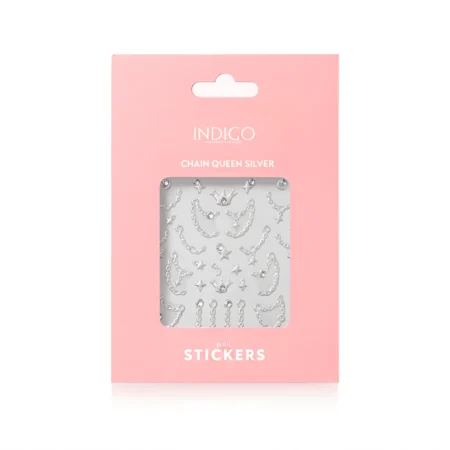 Nail stickers self-adhesive Chain Queen Silver - 1 бр.