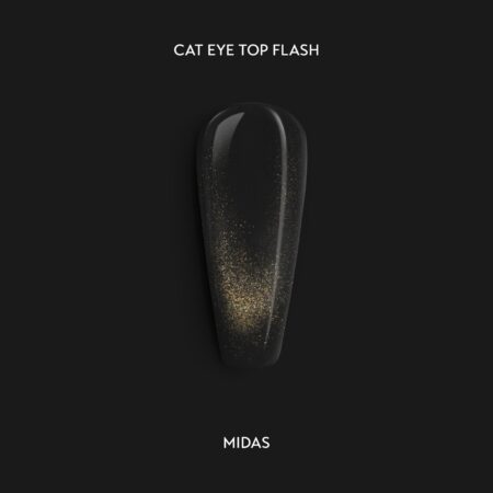 Midas - Cat Eye Gel Top Coat with Flash glitter - 7 мл.